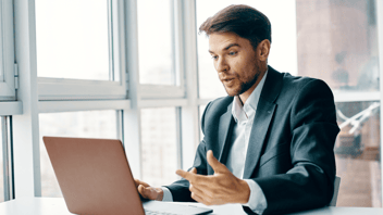 Man working on a computer