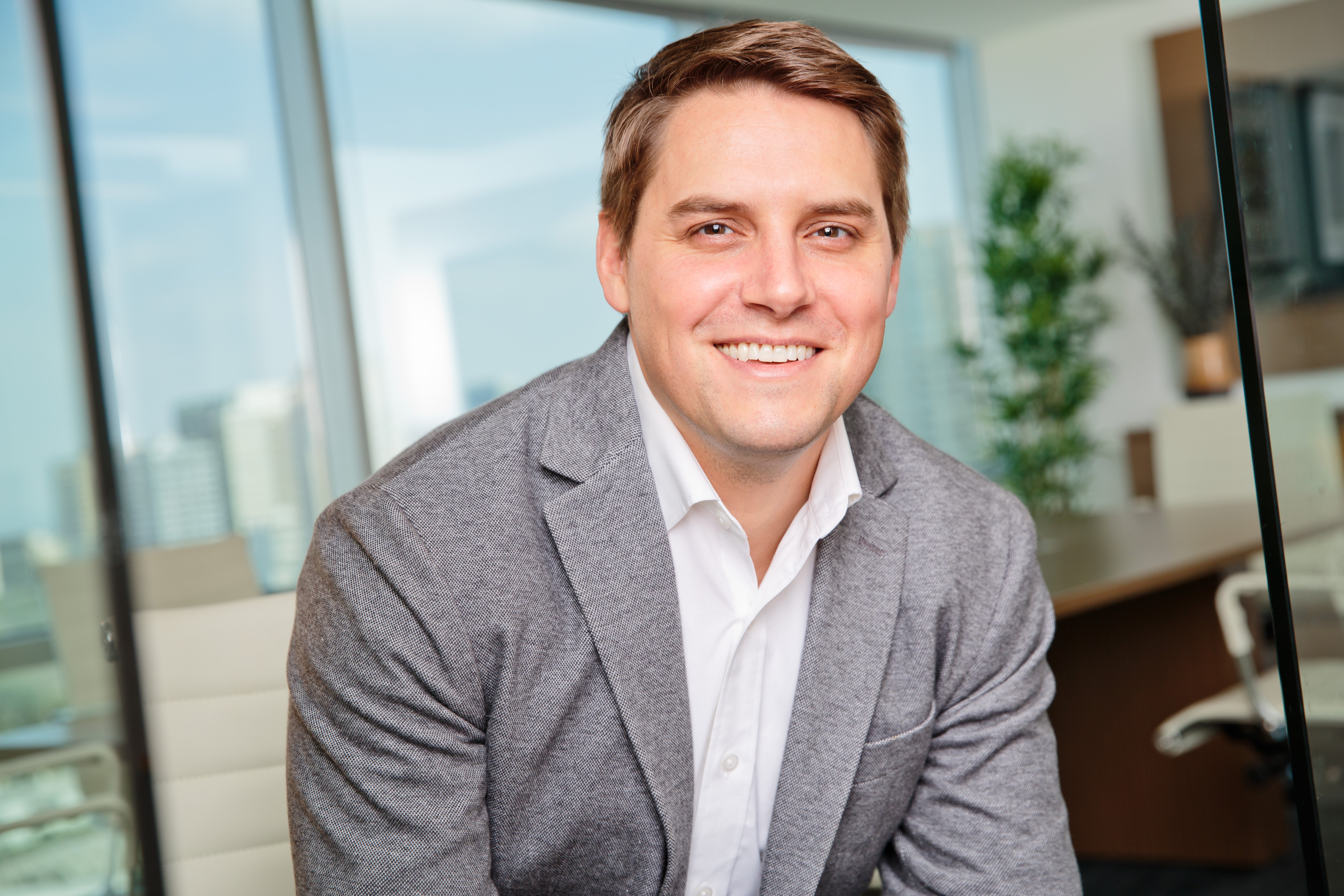 Dan Anderson sits in Steno's headquarters in LA