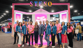 Steno employees in front of their booth at ILTACON 2026