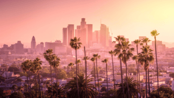 A view of the Los Angeles skyline 