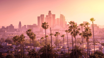 A view of the Los Angeles skyline
