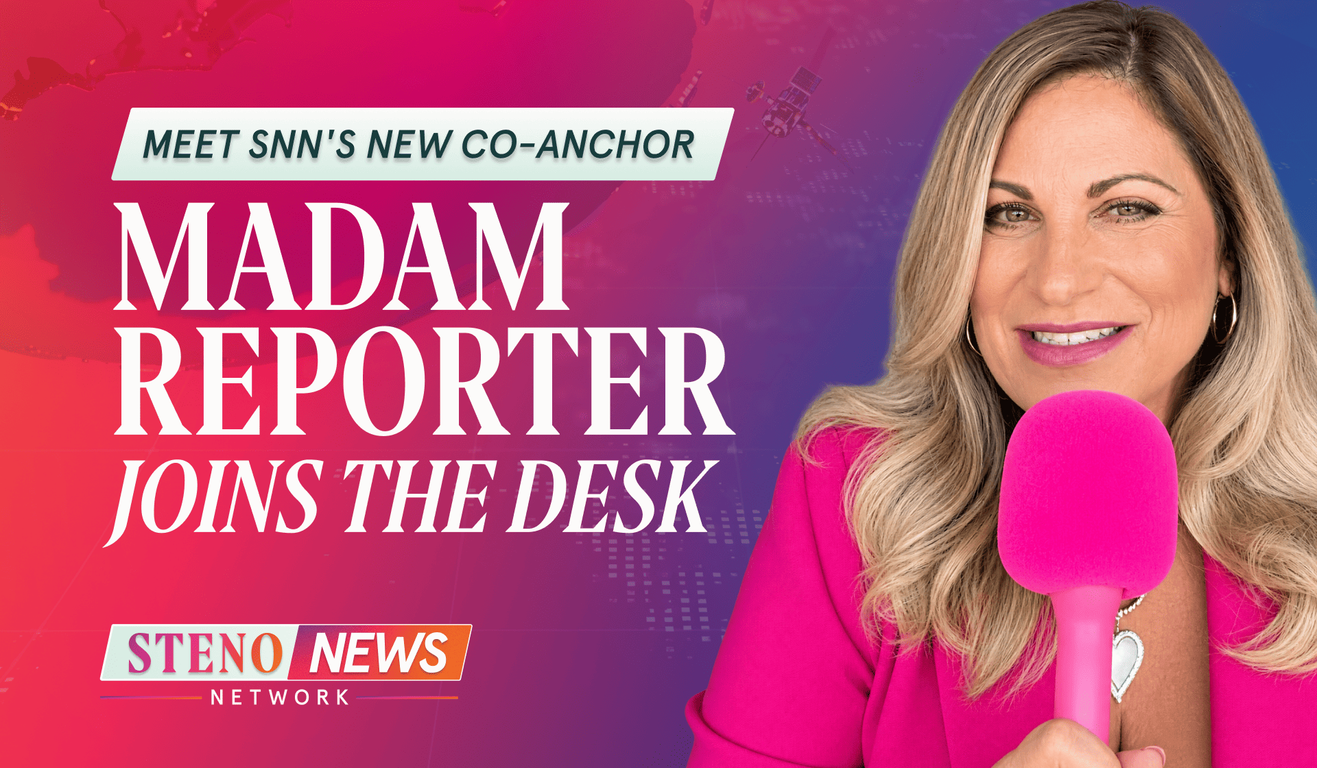 Steno News Network Gets a New Co-Anchor: Madam Reporter Joins the Desk